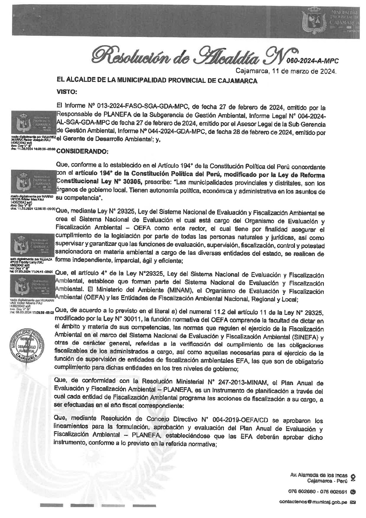 Plan Anual De Evaluaci N Y Fiscalizaci N Ambiental Planefa De La